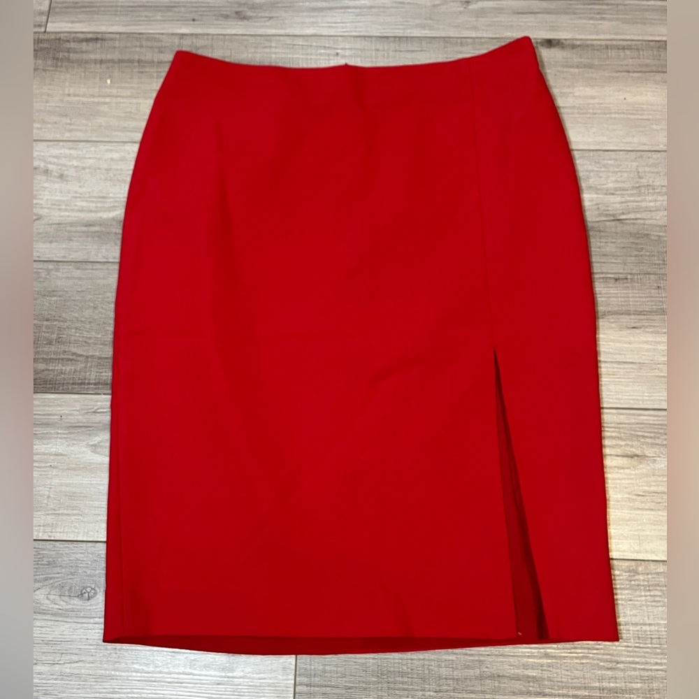 Express Women’s Red High Waist Pencil Skirt Sz 10 Chic Workwear Holiday Party
